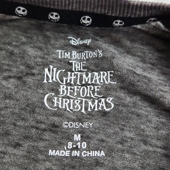 -301 The Nightmare Before Christmas Disney Grey Sleep T-shirt Medium - Picture 4 of 8